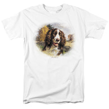 Load image into Gallery viewer, Wildlife Springer Spaniel Head Mens T Shirt White