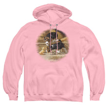 Load image into Gallery viewer, Wildlife Getting Acquainted Mens Hoodie Pink