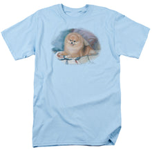 Load image into Gallery viewer, Wildlife Pomeranian Portrait Mens T Shirt Light Blue