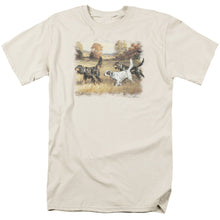 Load image into Gallery viewer, Wildlife Three Setters Mens T Shirt Cream