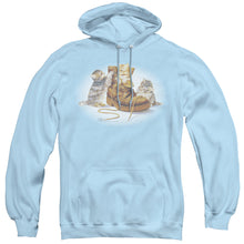 Load image into Gallery viewer, Wildlife Playful Kittens Mens Hoodie Light Blue