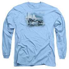 Load image into Gallery viewer, Wildlife Glaciers Edge Orcas Mens Long Sleeve Shirt Carolina Blue