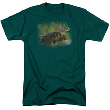 Load image into Gallery viewer, Wildlife Crisp Fall Morning Mens T Shirt Hunter Green