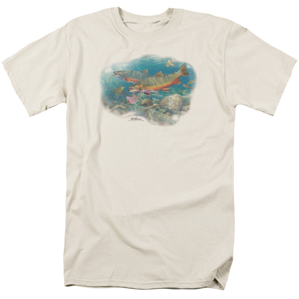 Wildlife Easy Pickings Trout Mens T Shirt Cream