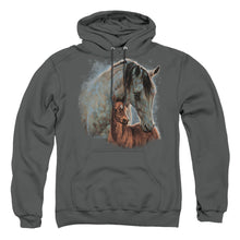 Load image into Gallery viewer, Wild Wings Painted Horses Mens Hoodie Charcoal