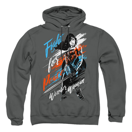 Wonder Woman Movie Fight For Peace Mens Hoodie Charcoal