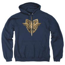 Load image into Gallery viewer, Wonder Woman Movie Sword Emblem Mens Hoodie Navy