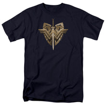 Load image into Gallery viewer, Wonder Woman Movie Sword Emblem Mens T Shirt Navy