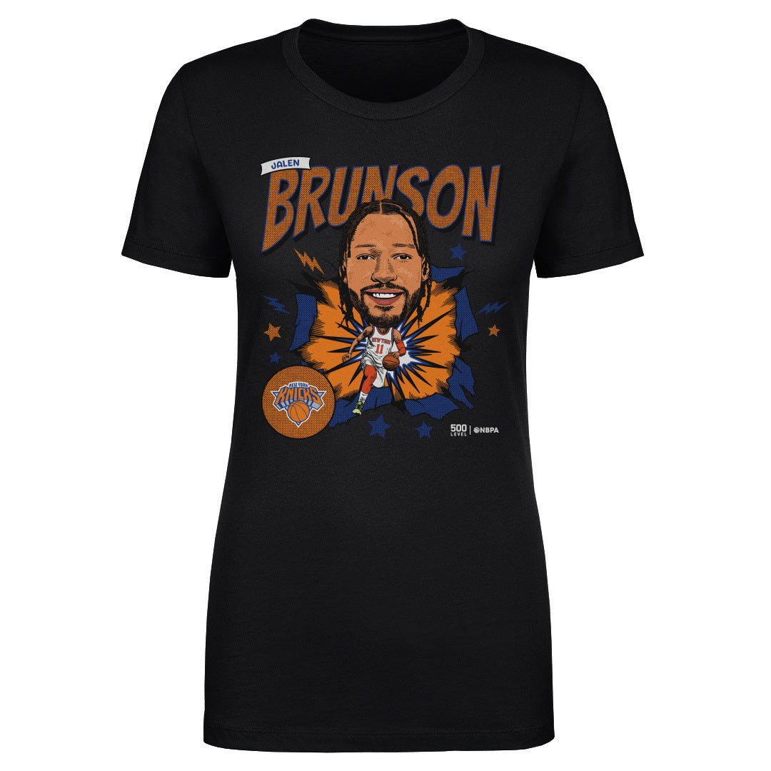 Jalen Brunson New York Knicks Caricature Retro WHT