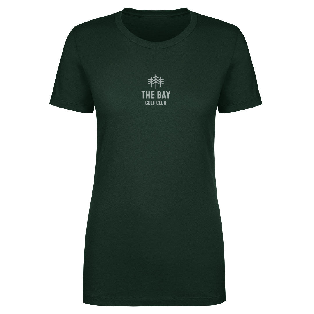 The Bay Golf Club Wordmark Trees Small WHT