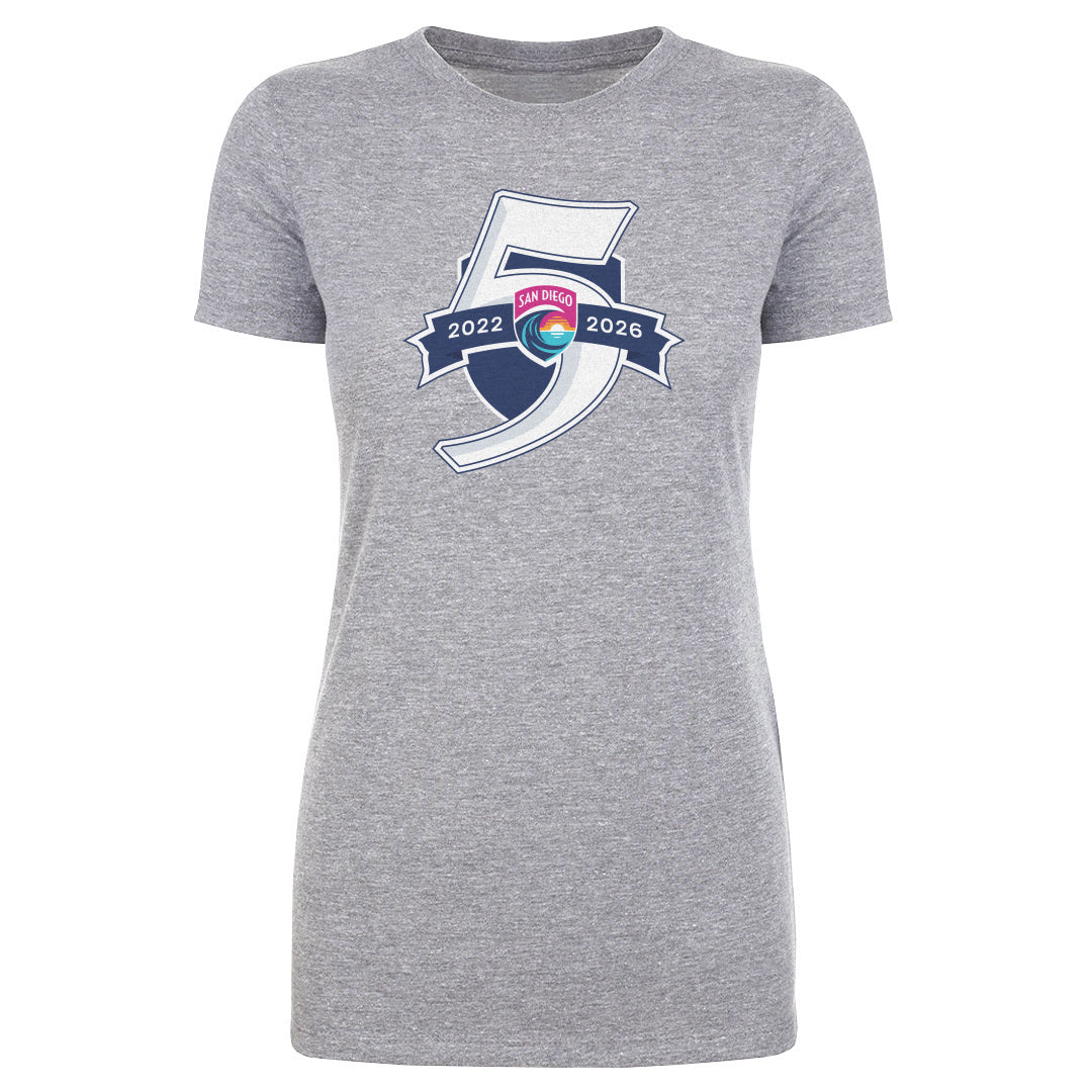 San Diego Wave FC 5 Seasons Logo WHT