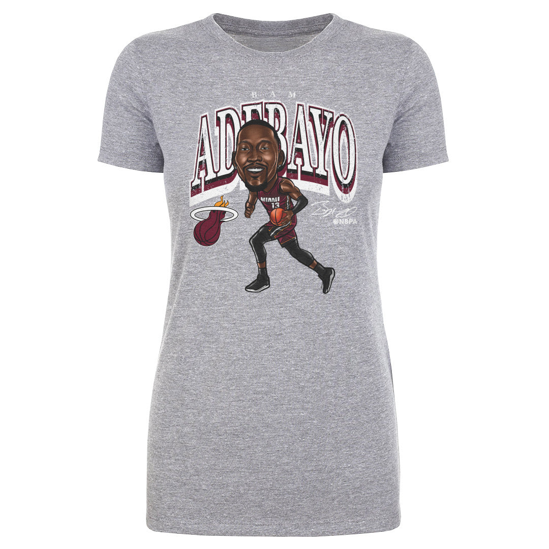 Bam Adebayo Miami Heat Cartoon WHT