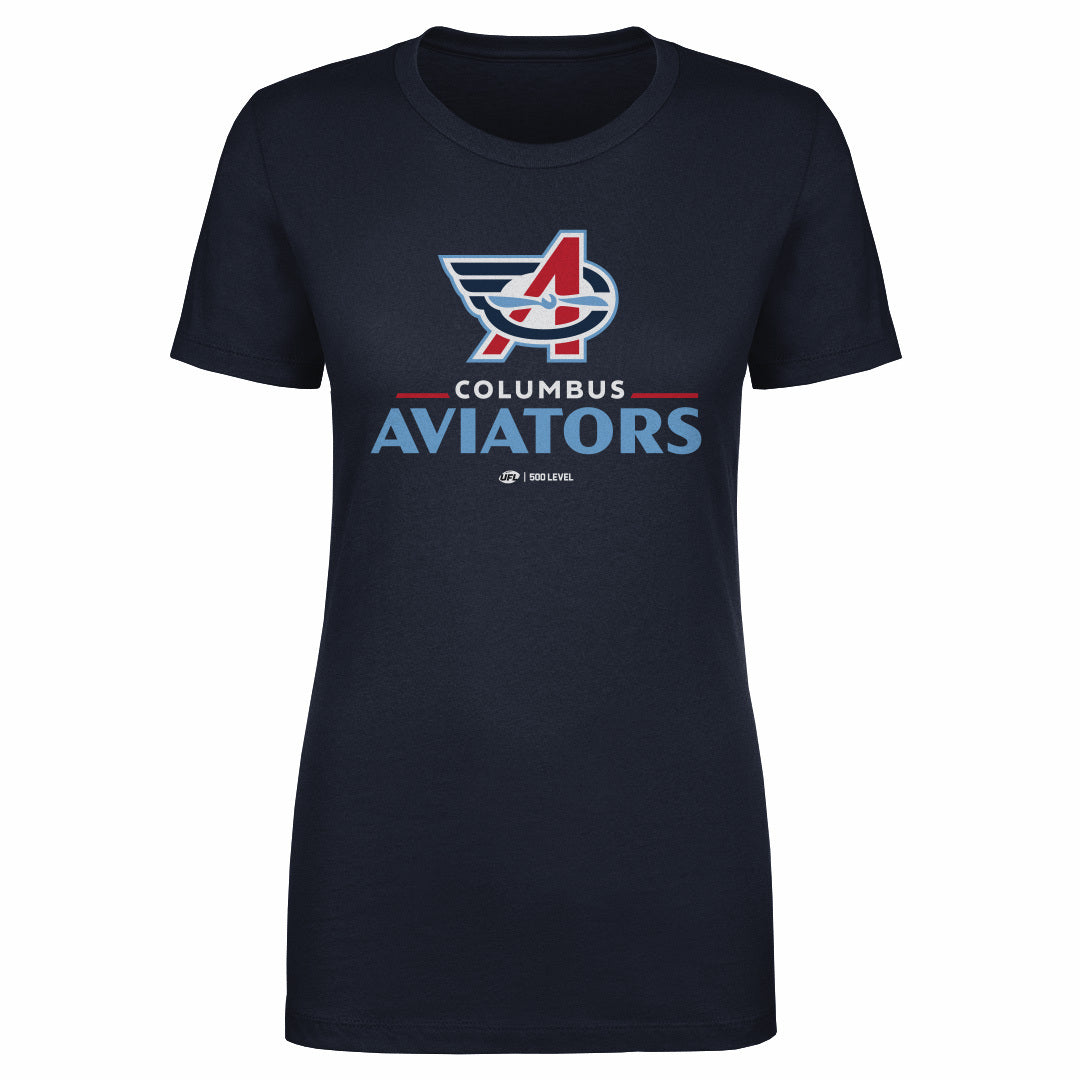 Columbus Aviators Primary Logo WHT
