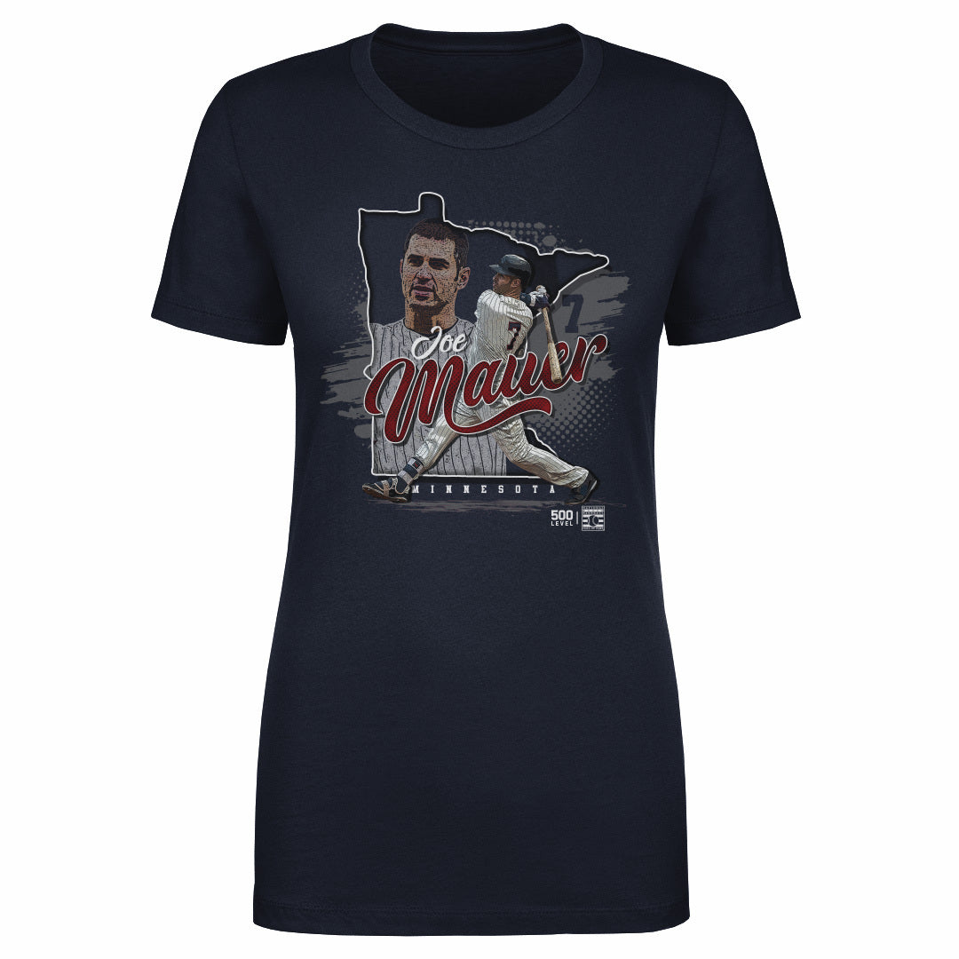 Joe Mauer Minnesota State Silhouette WHT