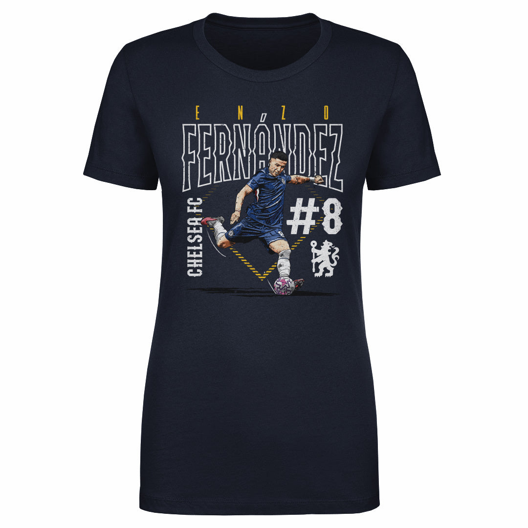 Enzo Fernandez Chelsea FC Outline Number WHT