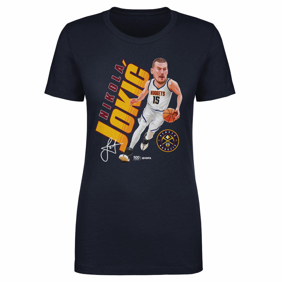 Nikola Jokic Denver Nuggets Caricature WHT