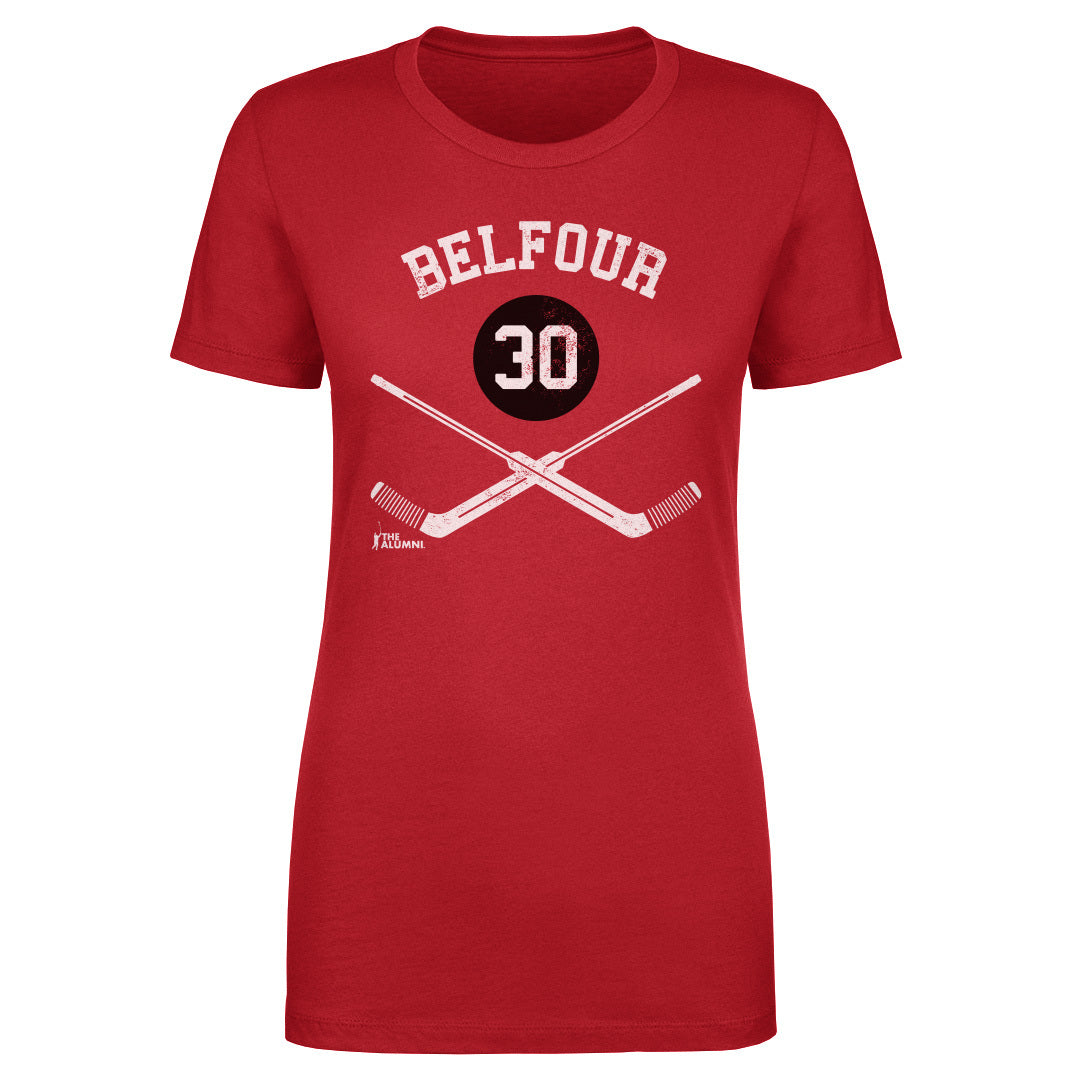 Ed Belfour Chicago 30 Goalie Sticks WHT