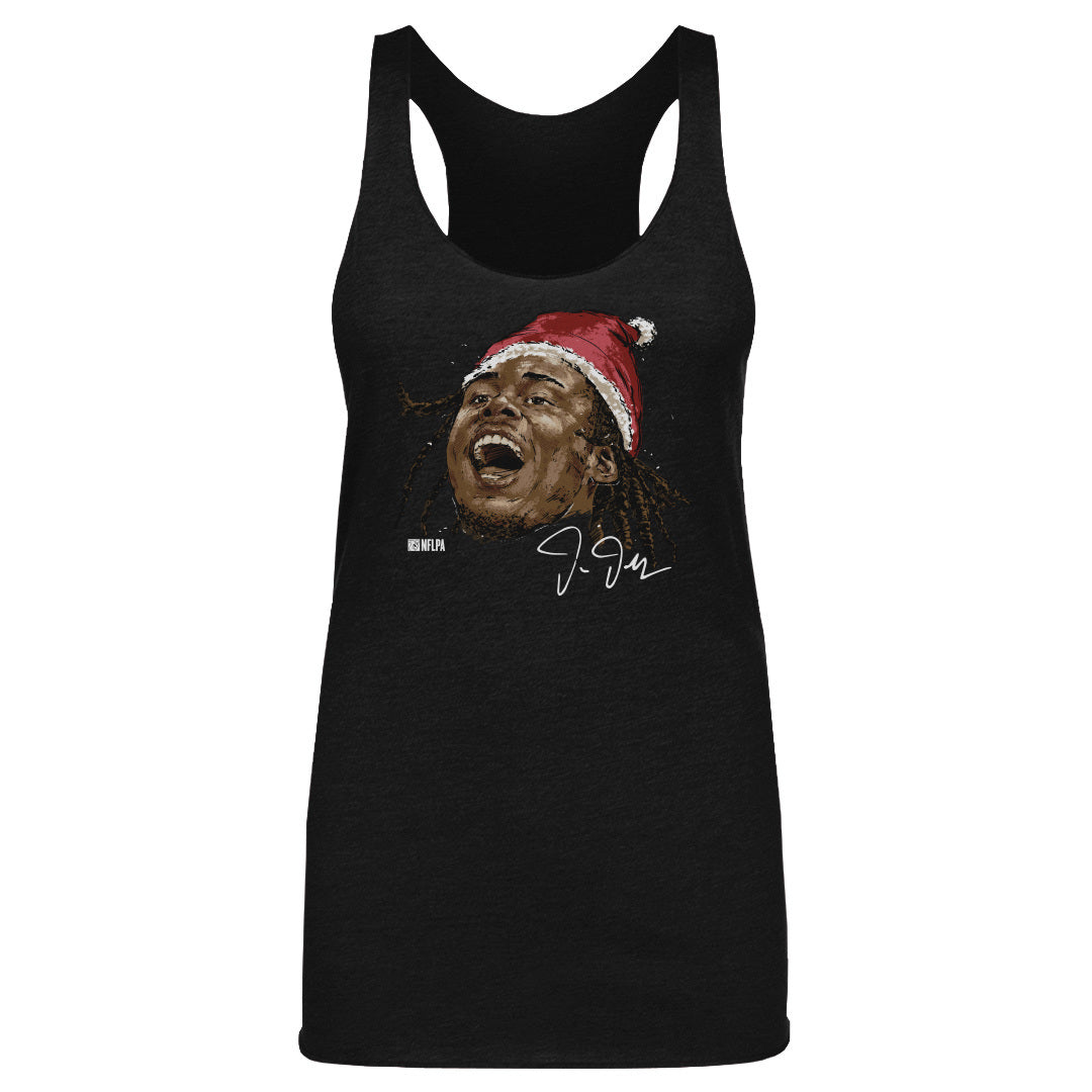 Justin Jefferson Minnesota Portrait Santa Hat WHT