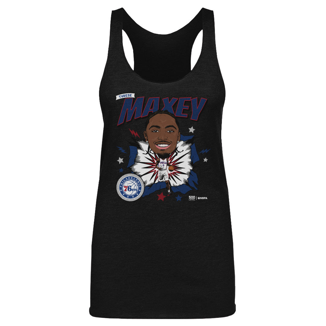 Tyrese Maxey Philadelphia 76ers Caricature WHT
