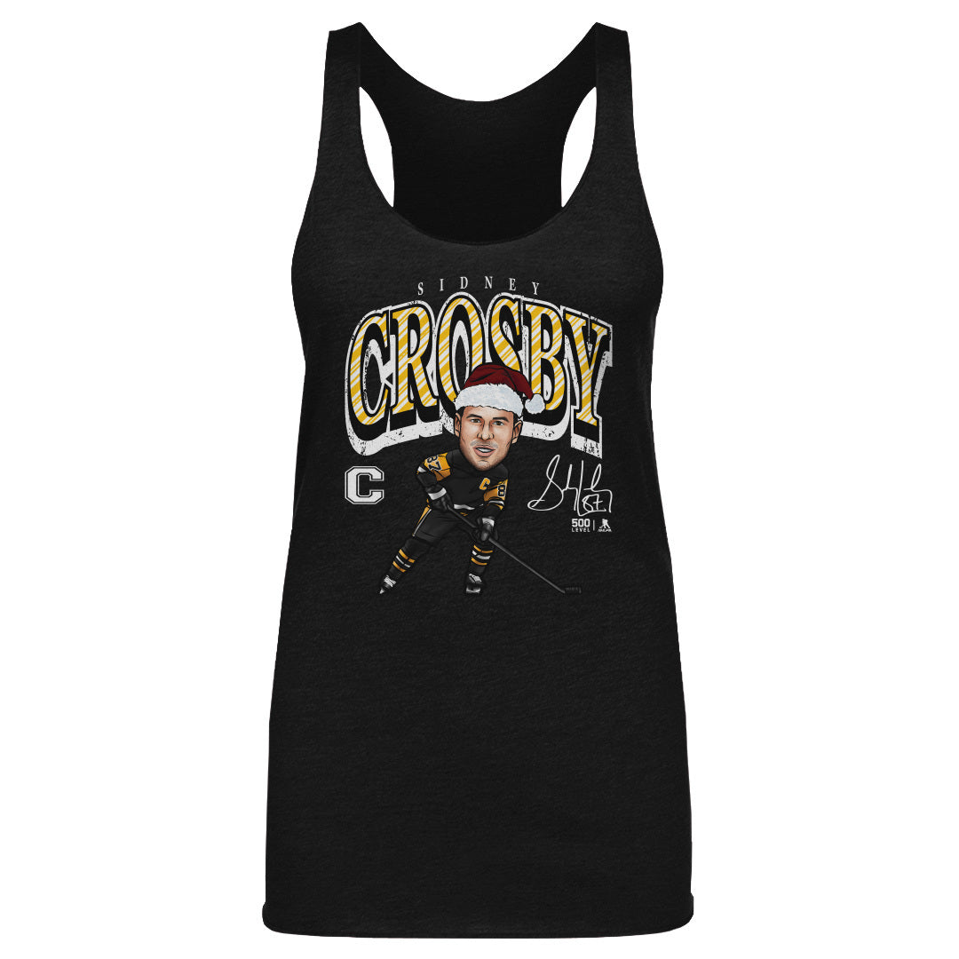 Sidney Crosby Pittsburgh Cartoon Santa Hat WHT
