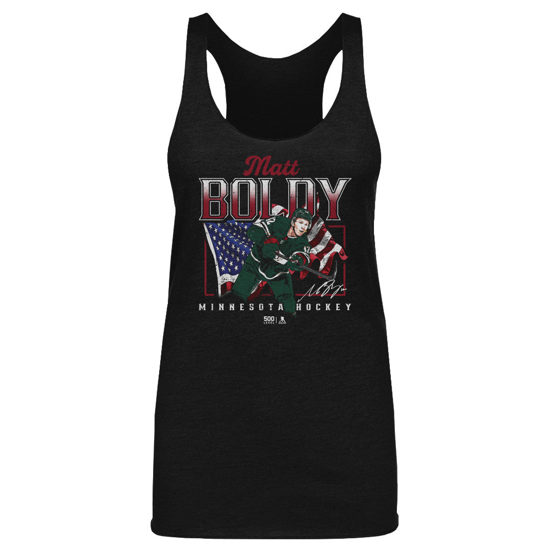 Matt Boldy Minnesota USA Flag WHT