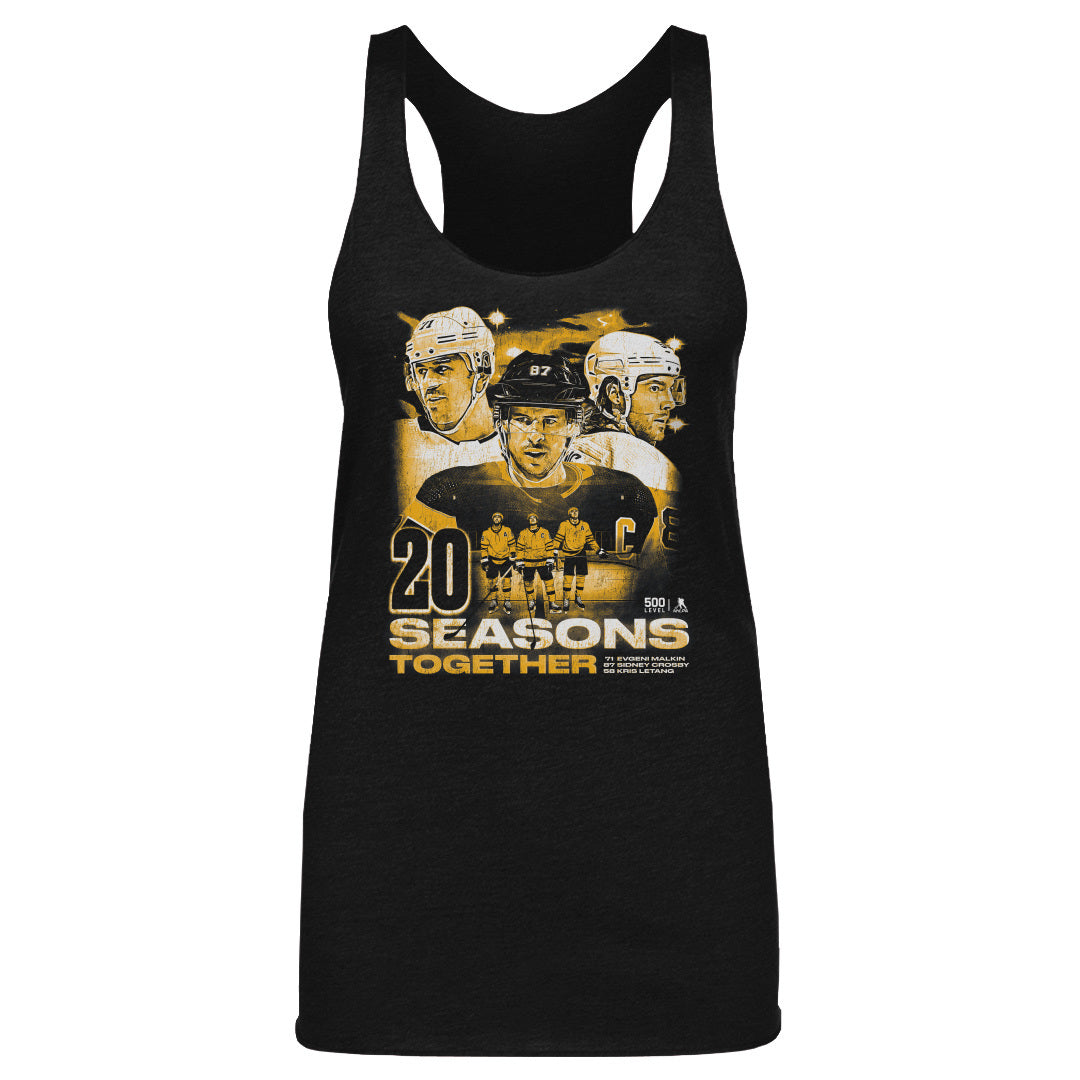 Sidney Crosby Kris Letang & Evgeni Malkin Pittsburgh 20 Seasons WHT