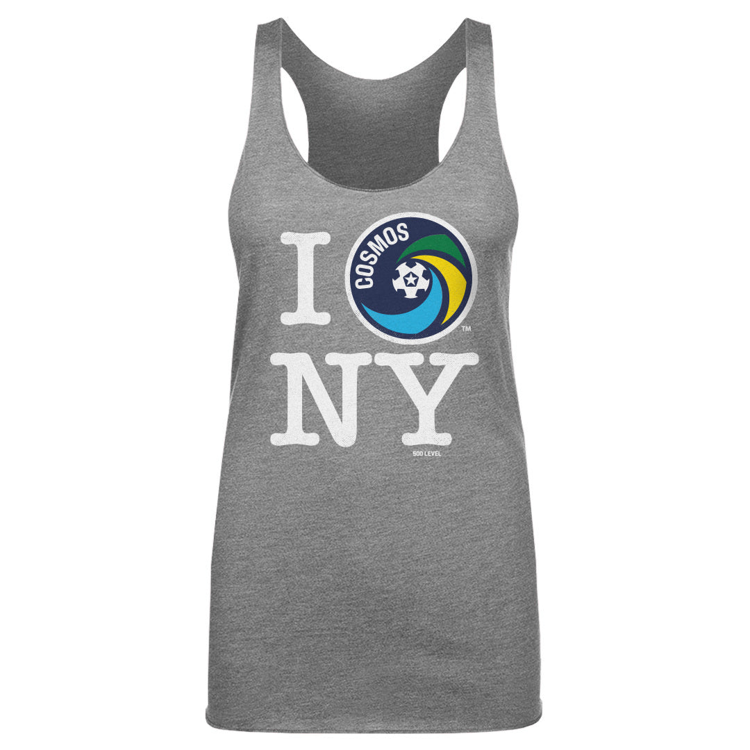 New York Cosmos I Love NY WHT Womens Tank Top 500 Level Officially Licensed Fan Gear