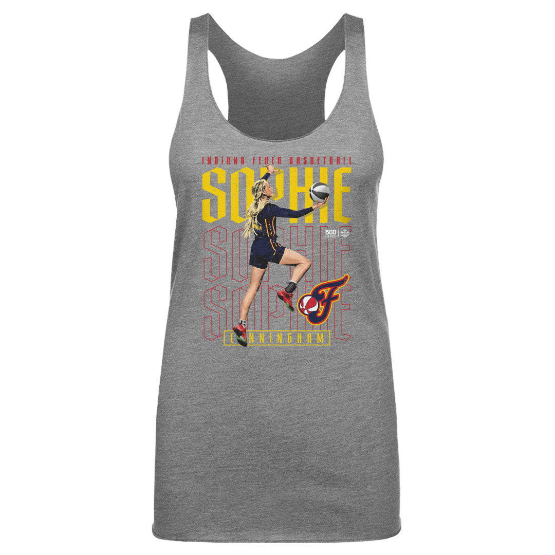 Sophie Cunningham Indiana Fever Repeat WHT Womens Tank Top 500 Level Officially Licensed Fan Gear