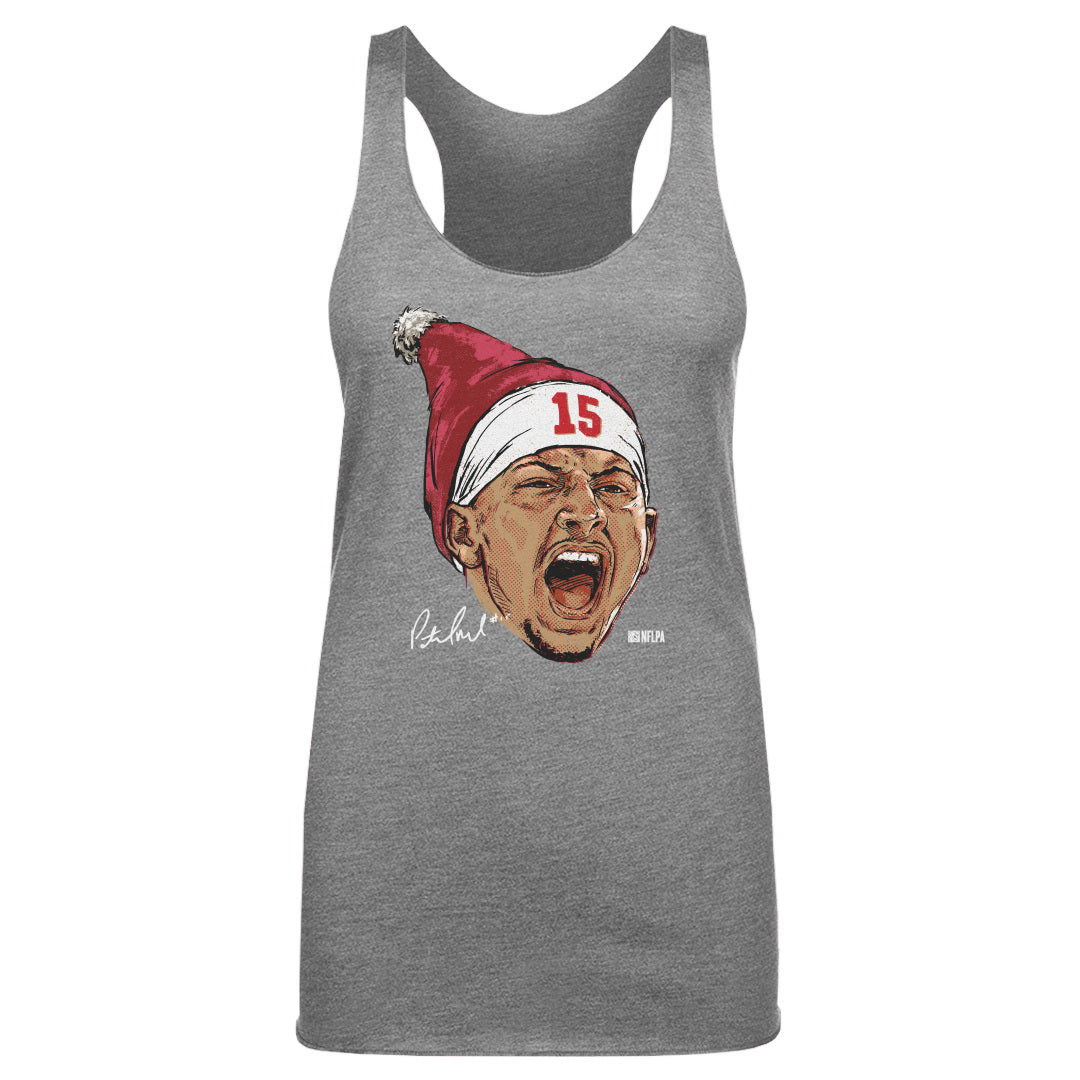 Patrick Mahomes Kansas City Portrait Santa Hat WHT