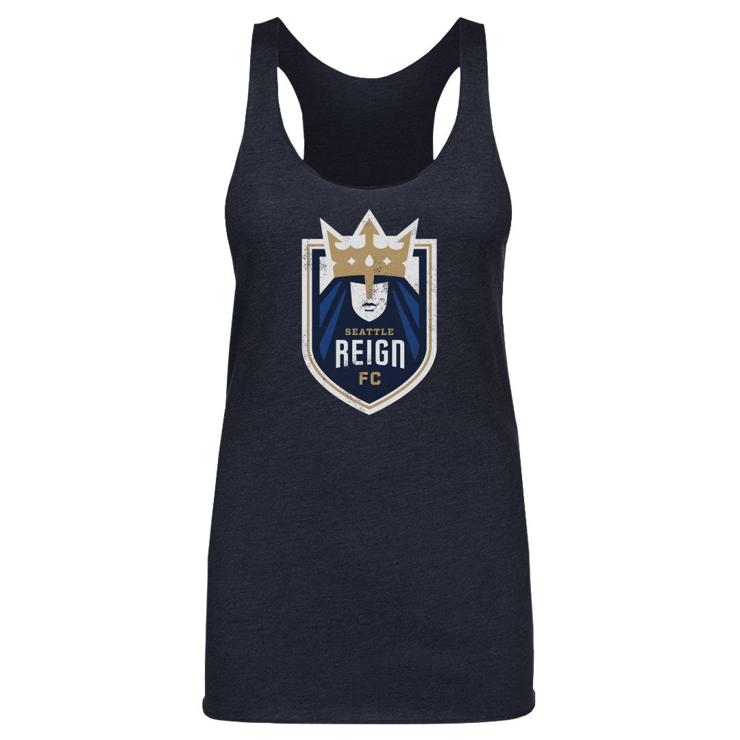 Seattle Reign FC Vintage Primary Logo WHT Womens Tank Top 500 Level Officially Licensed Fan Gear