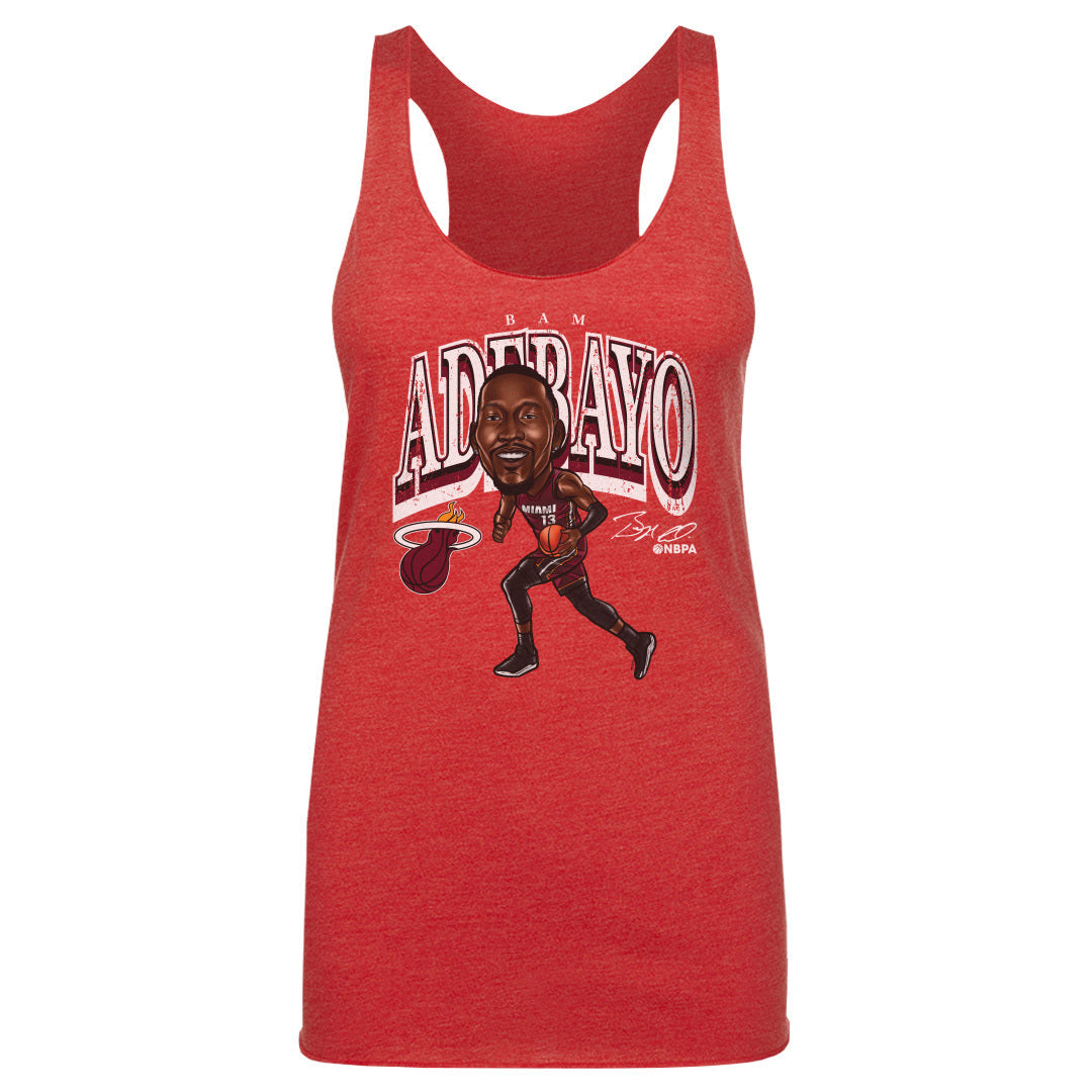 Bam Adebayo Miami Heat Cartoon WHT