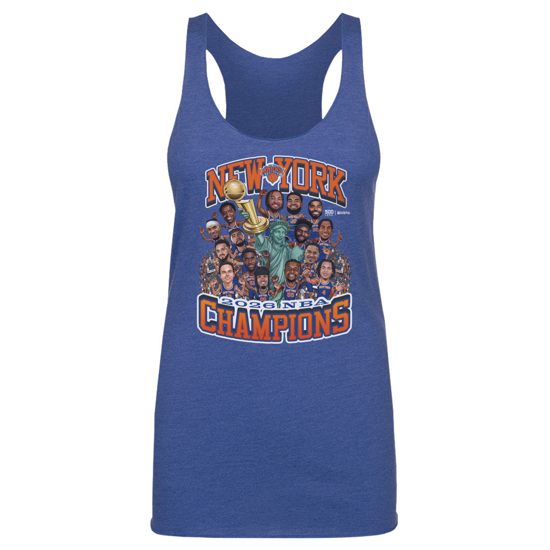 New York Knicks NBA Finals 2026 Champions Caricature WHT