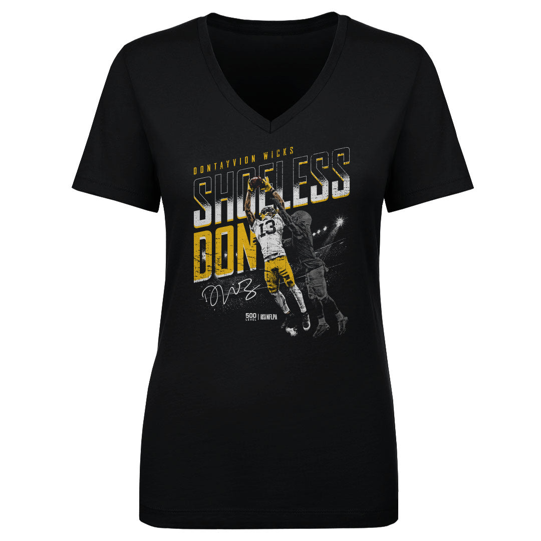 Dontayvion Wicks Green Bay Shoeless Catch WHT