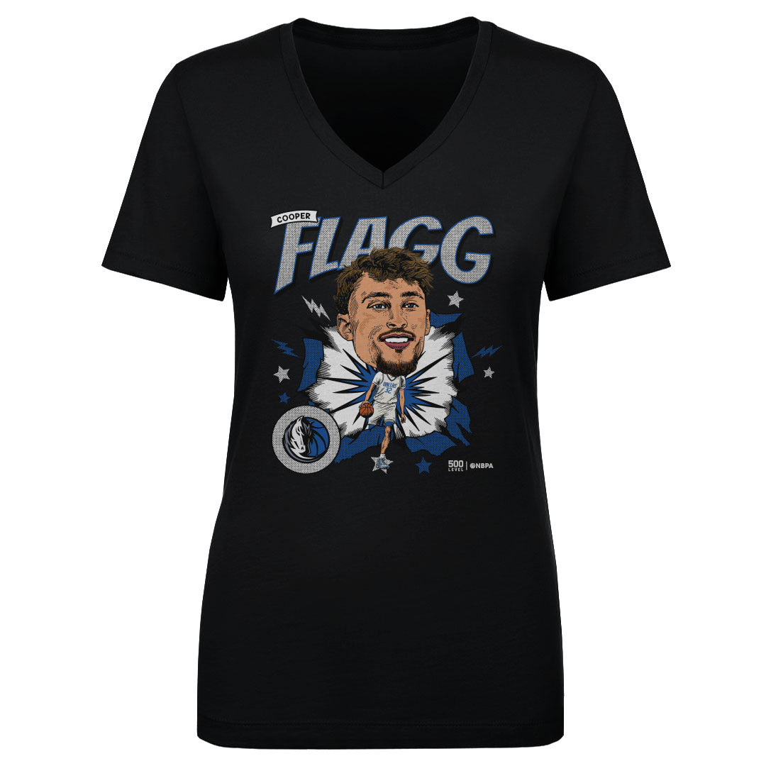 Cooper Flagg Dallas Mavericks Caricature WHT