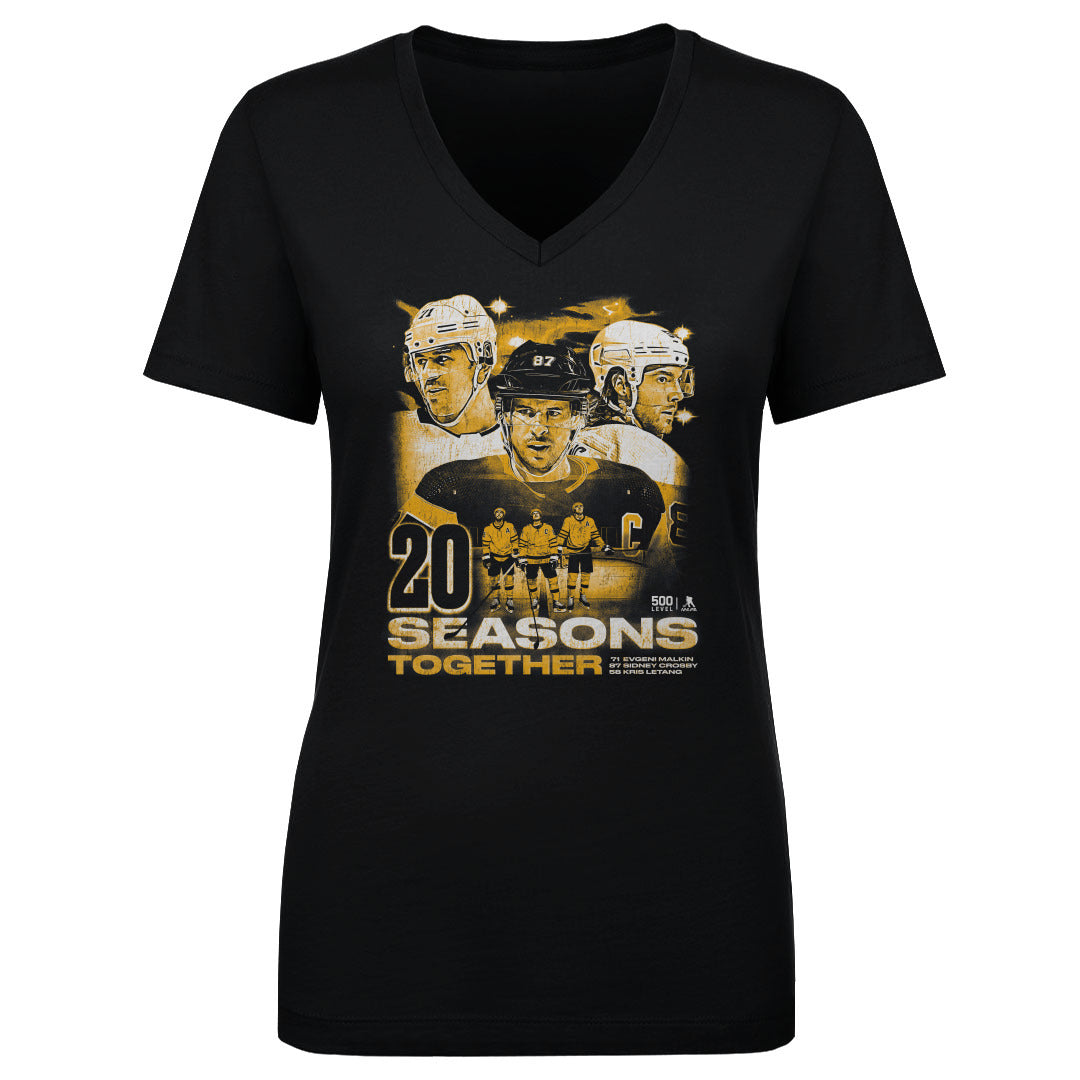 Sidney Crosby Kris Letang & Evgeni Malkin Pittsburgh 20 Seasons WHT