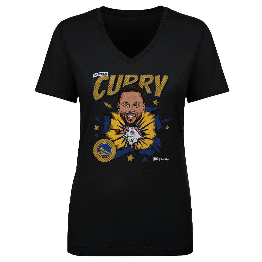Steph Curry Golden State Warriors Caricature WHT