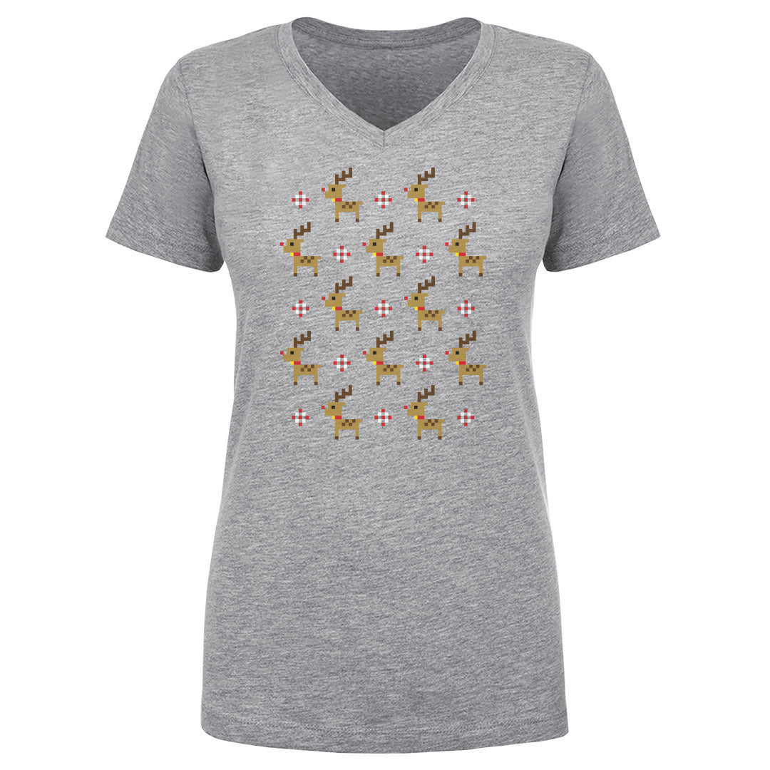 Christmas 8-bit Reindeer WHT