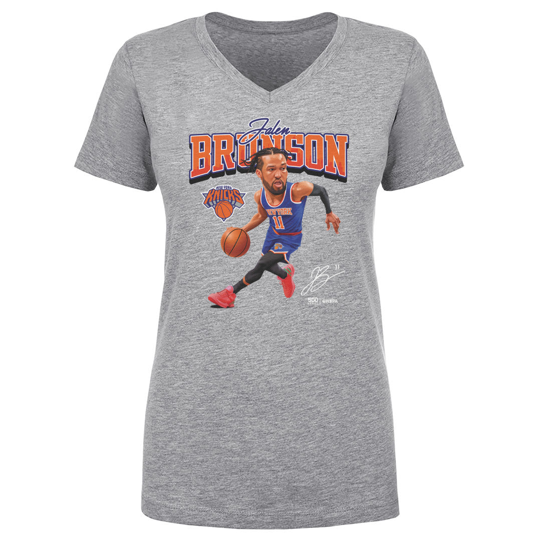 Jalen Brunson New York Knicks Caricature WHT
