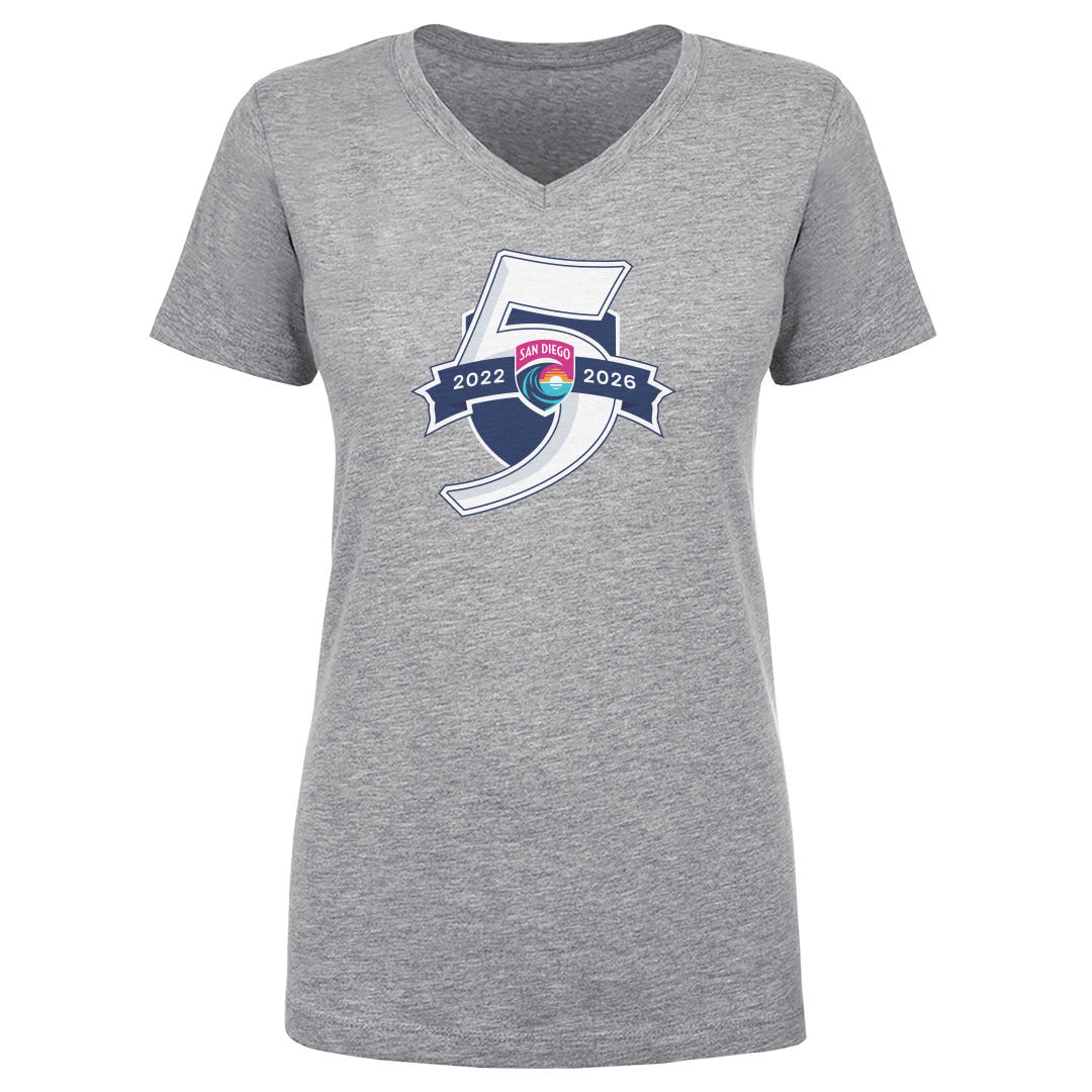 San Diego Wave FC 5 Seasons Logo WHT