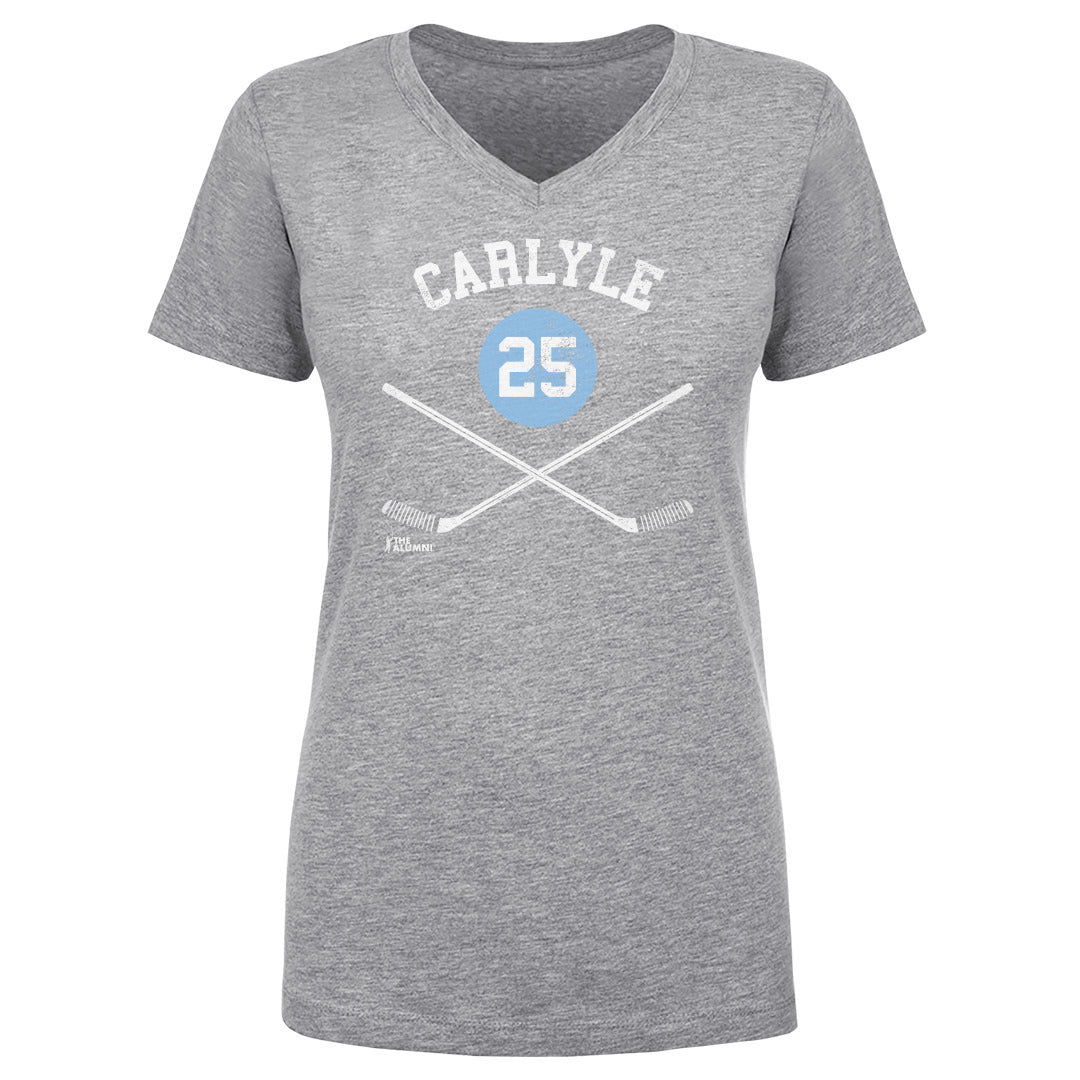 Randy Carlyle Pittsburgh 25 Sticks WHT