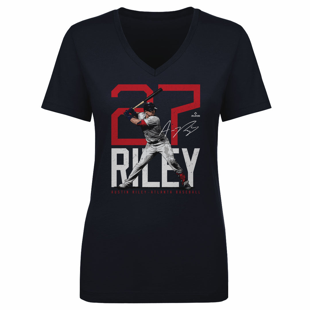 Austin Riley Atlanta Bold Number WHT