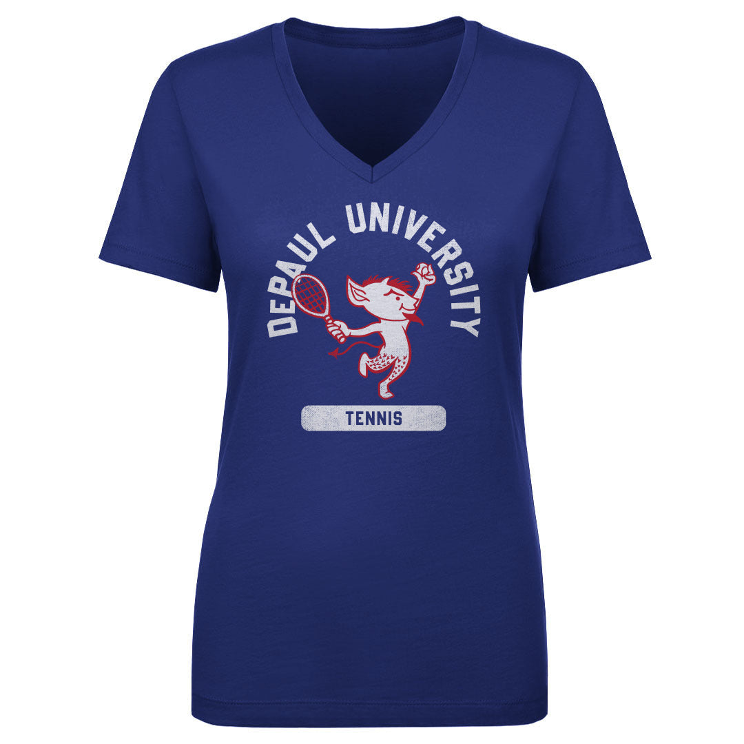 DePaul Blue Demons Mascot Tennis WHT