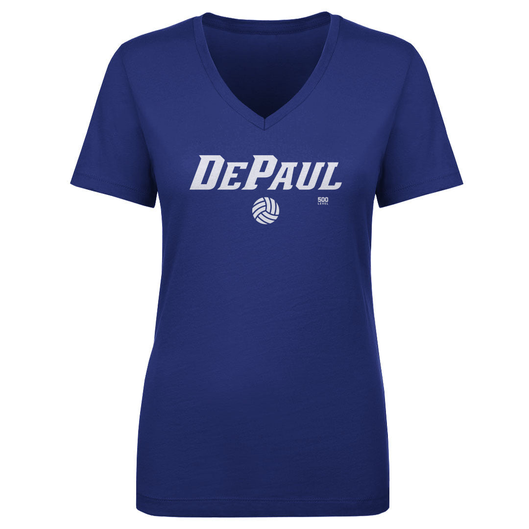 DePaul Blue Demons Volleyball Minimalist WHT
