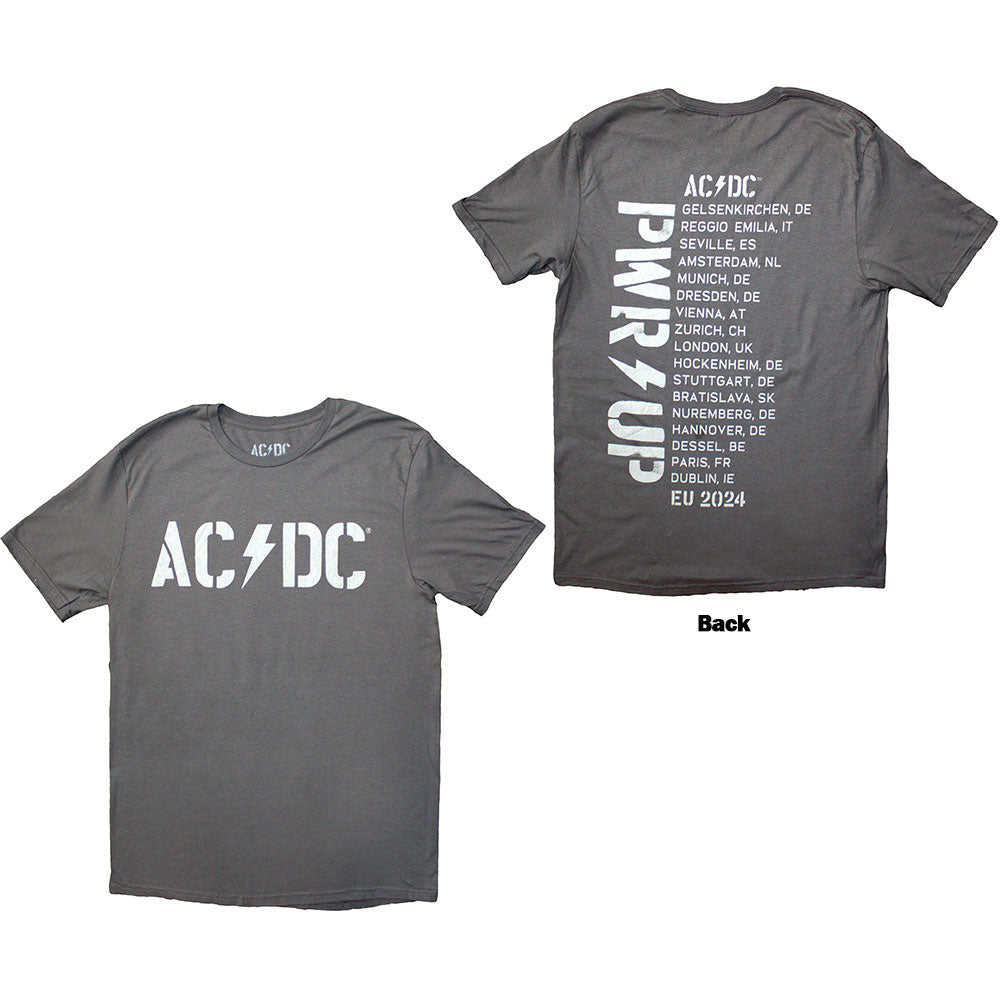 AC/DC Logo PWR-UP EU Tour '24 Mens T Shirt