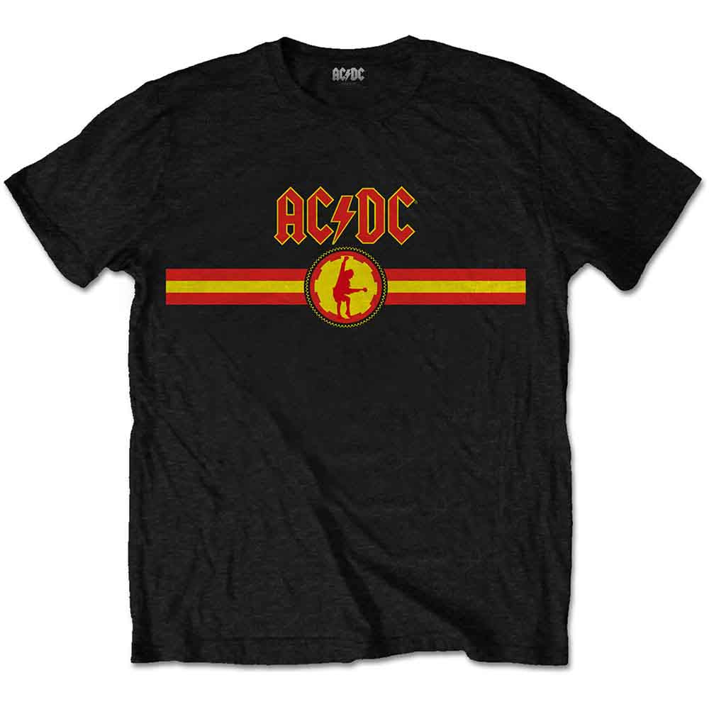 AC/DC Logo & Stripe Mens T Shirt
