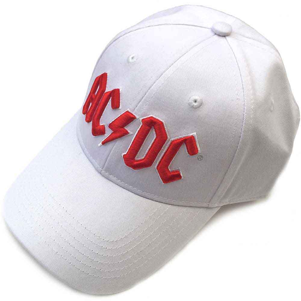 AC/DC Red Logo Hat White