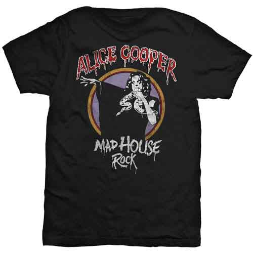 Alice Cooper Mad House Rock Mens T Shirt