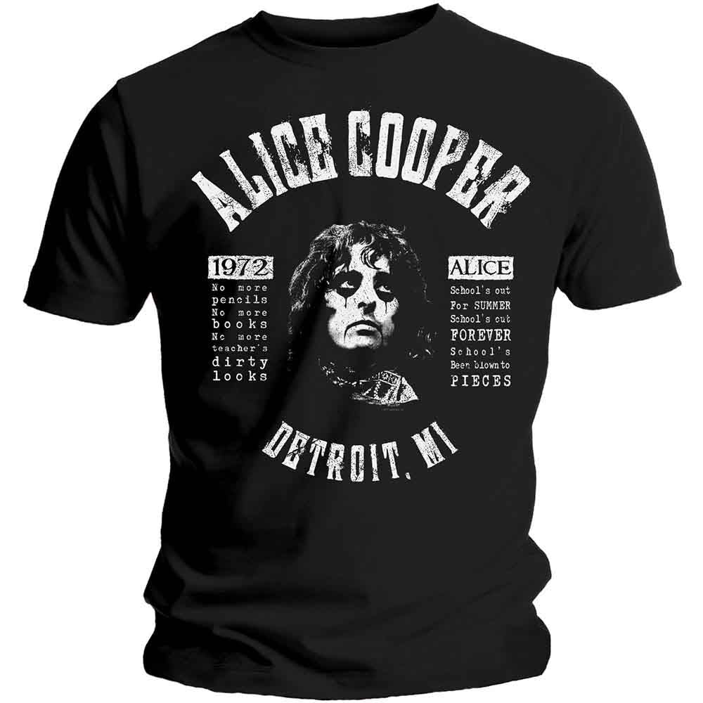 Alice Cooper School's Out Lyrics Mens T Shirt