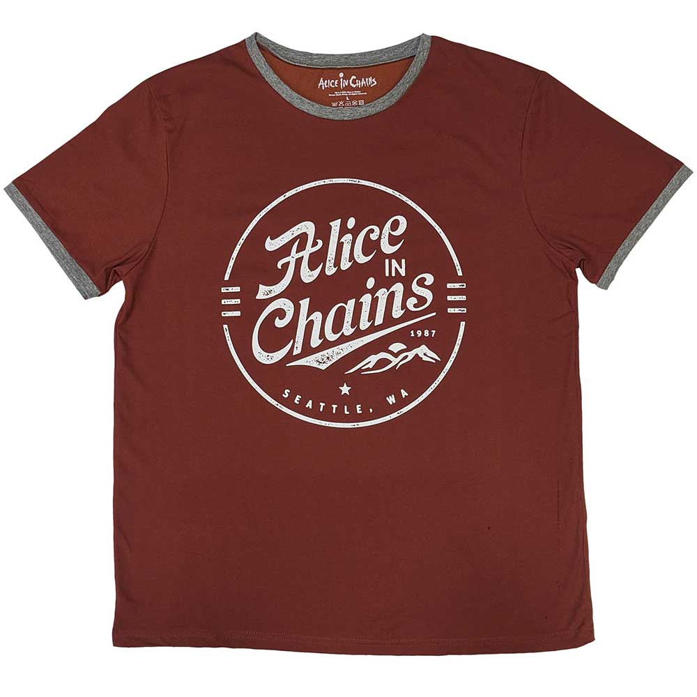 Alice In Chains Circle Emblem Mens T Shirt