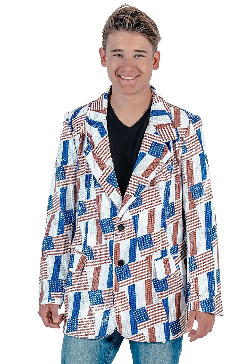 American Flag Sequin Jacket Blazer